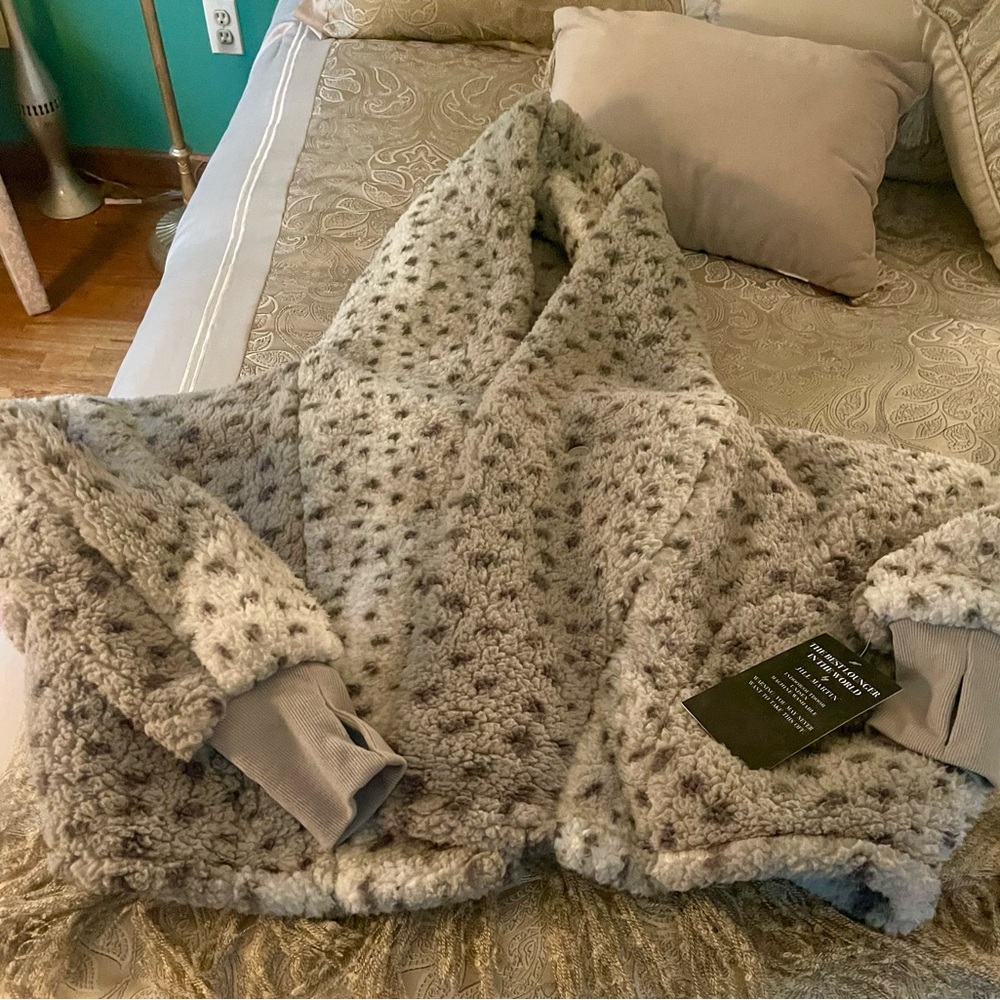 Cozy Plush Faux Fur Taupe Sherpa Jacket
